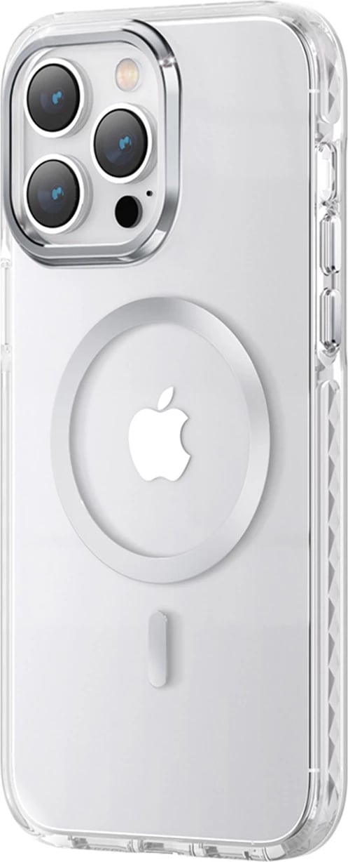 Mbështjellës Kingxbar Ice Crystal Series për iPhone 14 MagSafe, argjendtë