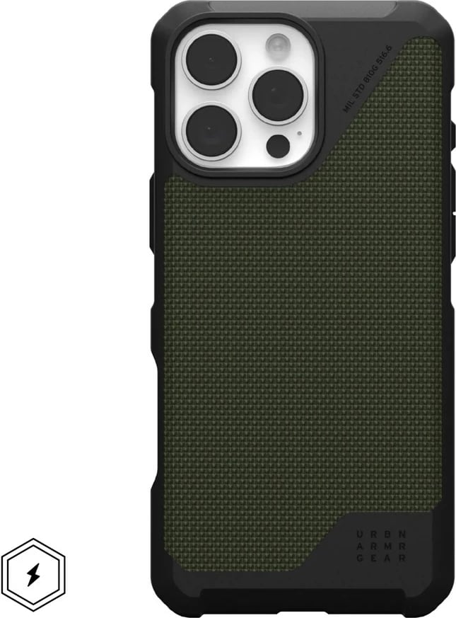 Mbështjellës Urban Armor Gear Metropolis LT për celular, Apple, 6.9", TPU, Jeshile ulliri