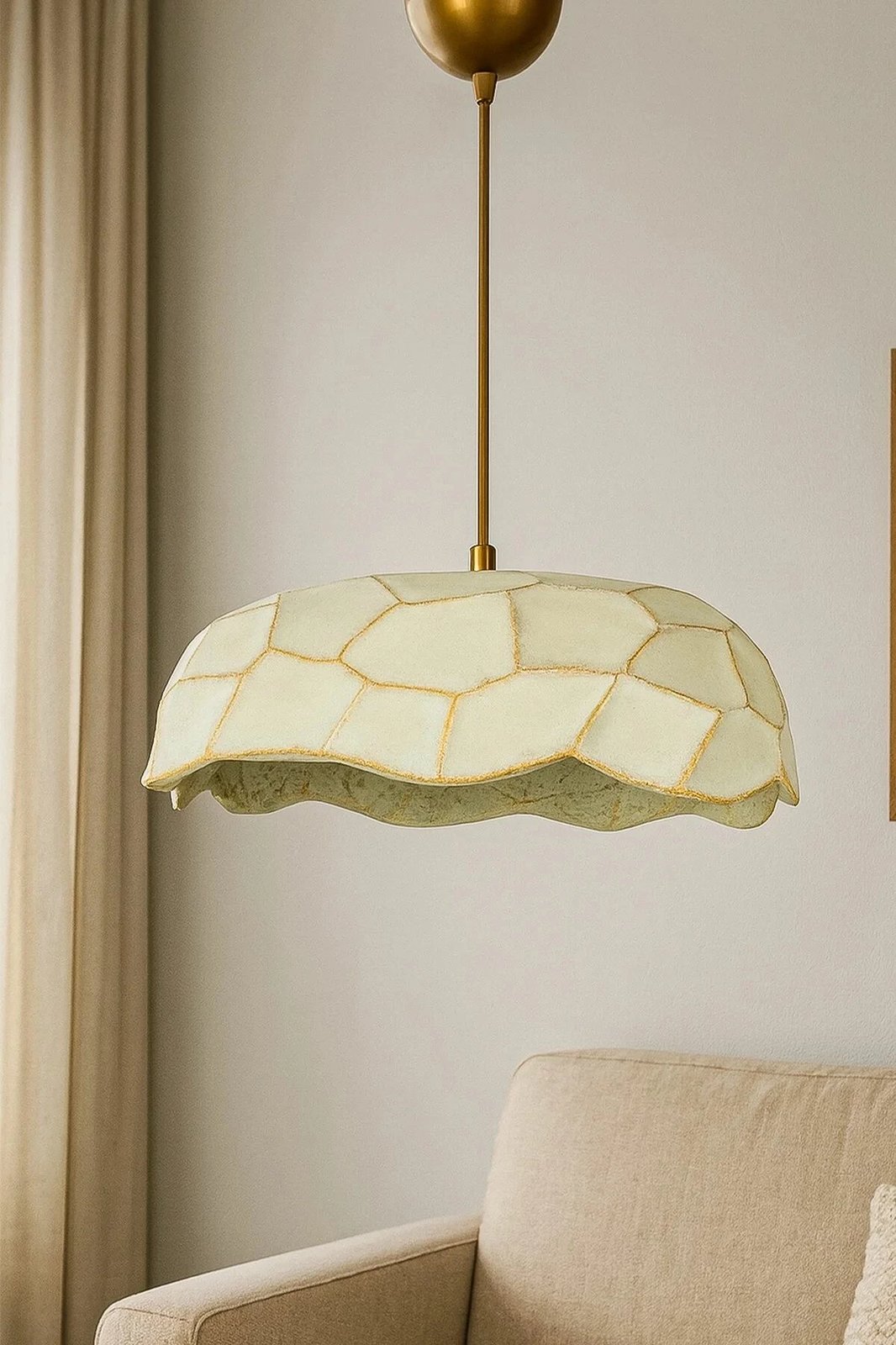 Llambë tavani Opviq, BK184, metal, ngjyrë ari dhe jeshile e çelët