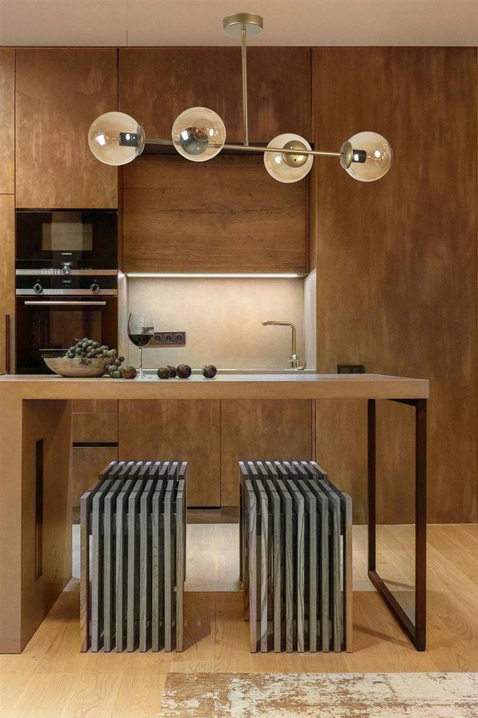 Llambë tavani Opviq, Yeni Favori, 4 llampa, ngjyrë balte dhe ari, xham balte