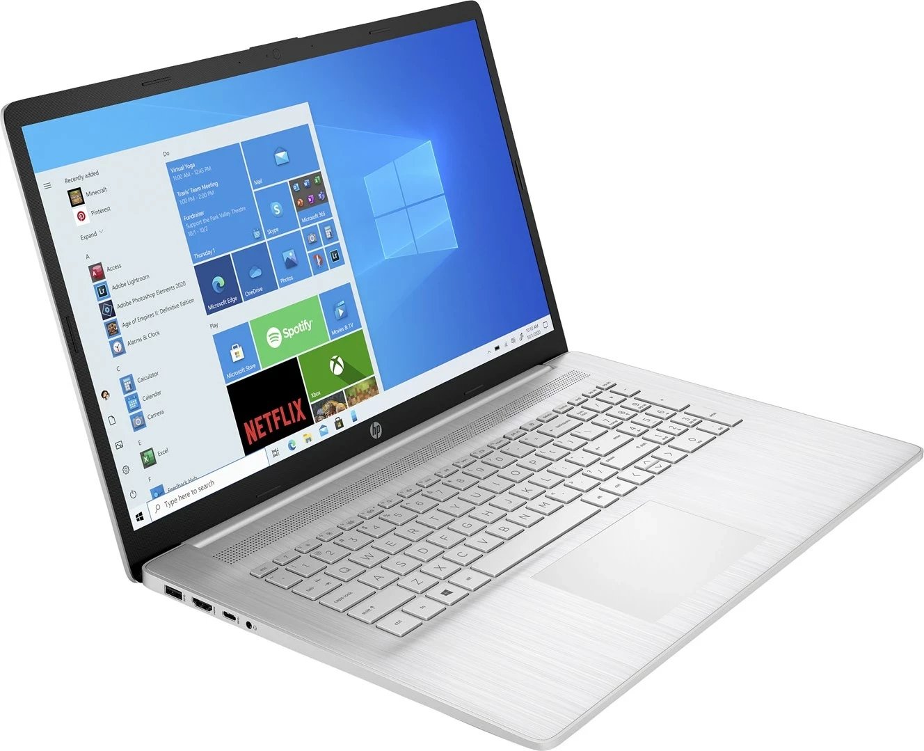 Laptop HP 17-CN0001TG, 17.3", HD+, Intel Pentium Silver N5030, 8 GB RAM, 256 GB SSD, Windows 11S, Argjendtë