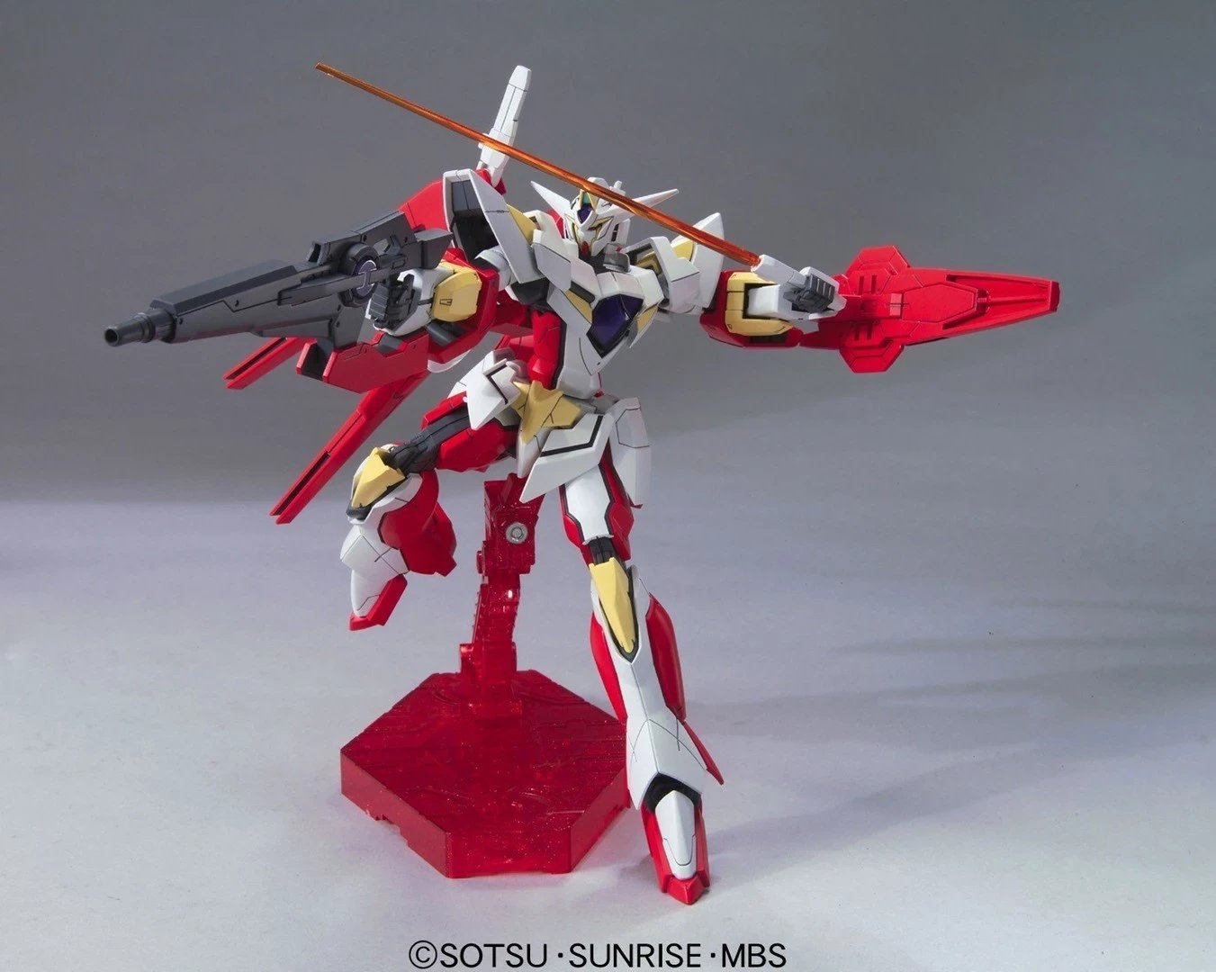 Figurë koleksionuese BANDAI HG 1/144 REBORNS GUNDAM, Bardhë, Kuq, Verdhë
