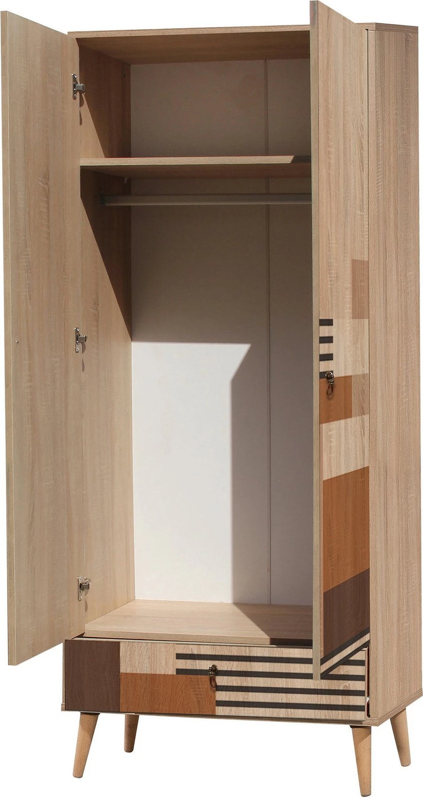 Dollap Hanah Home, City Gardrop, Colorblock, shumëngjyrësh