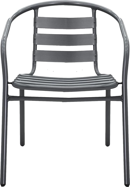 Karrige Tade metalike, ngjyrë gri e errët, 54x62x74cm