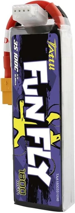 Bateri LiPo Tattu Funfly 1800mAh 11.1V 100C 3S1P me XT60