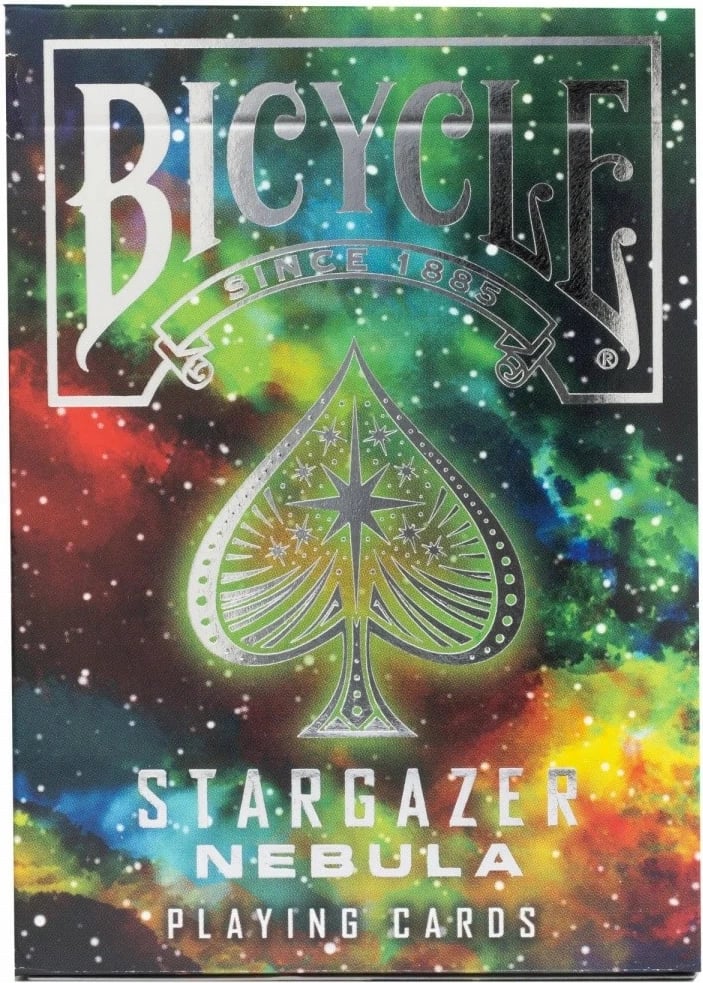 Letra lojërash Bicycle Stargazer Nebula, 52 letra + 2 xhokerë, dizajn hapësinor