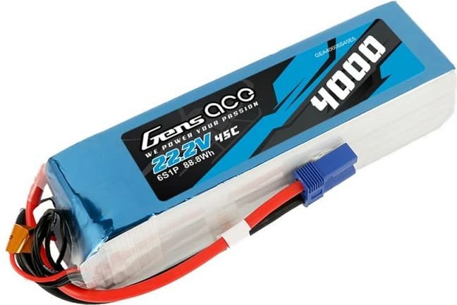 Bateri LiPo Gens ace 4000mAh 22.2V 45C 6S1P, EC5, kaltër