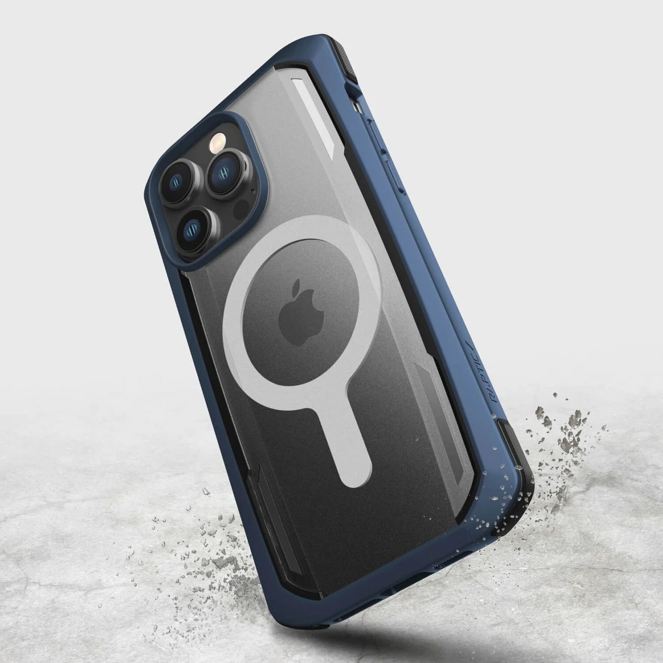 Mbështjellës Raptic X-Doria Secure built për iPhone 14 Pro, MagSafe, Blu