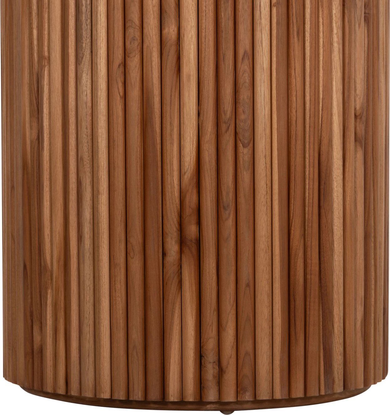 Tavolinë e rrumbullakët për ngrënie, dru tik, 130x79.5cm, trashësi 3cm