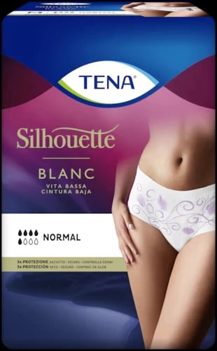 Të brendshme për inkontinencë TENA Silhouette Blanc T/M, 12 copë, e bardhë