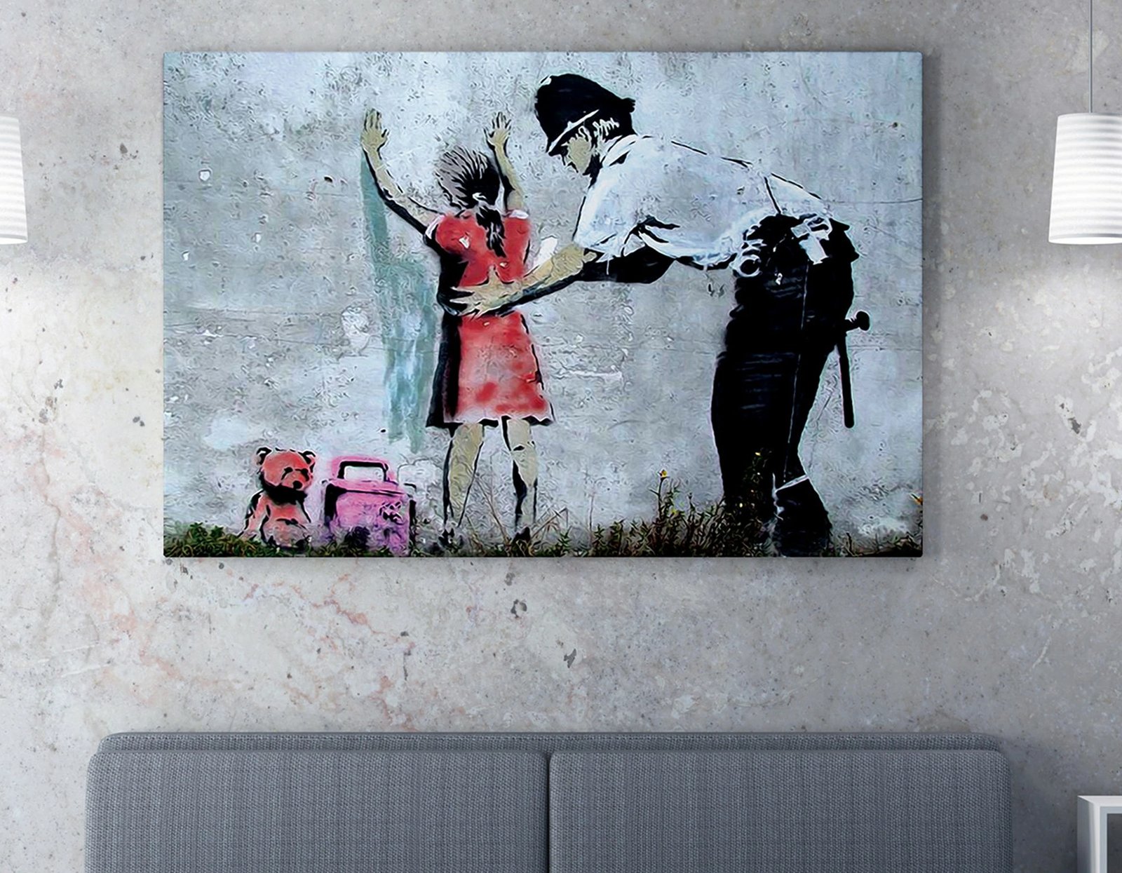 Pikturë dekorative në kanavacë, Banksy, shumëngjyrëshe, WY39, 50x70cm