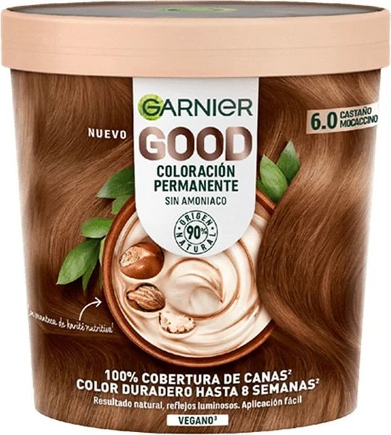 Bojë flokësh permanente Garnier Good 6.0 Castaño Mocaccino unisex 1 copë