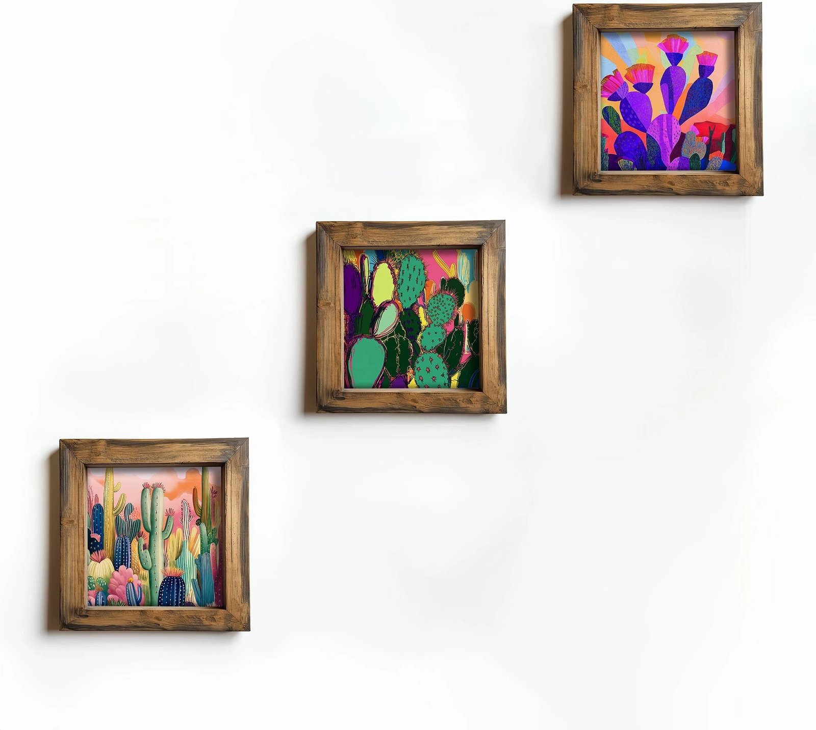 Pikturë dekorative me kornizë, MDF, set prej 3 copësh, Wallity, UKZM074
