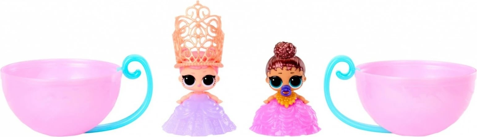 Kukull L.O.L. Surprise Princess Baby Sisters, MGA, 1 copë, me fustan princeshe, shumëngjyrëshe
