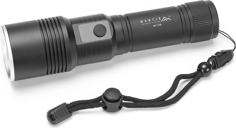 Llambë dore Montis MT159, LED, 3000 mAh, alumini, e zezë