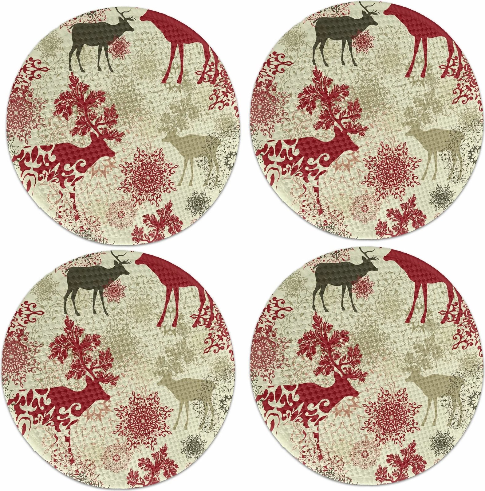 Set nënshtruesish tavoline Hermia Concept, shumëngjyrësh, 4 copë, 37cm