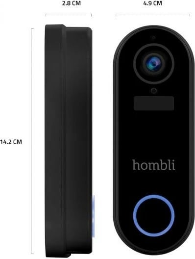 Zile e mençur Hombli Smart Doorbell Pack, e zezë, e bardhë, IP65, 2-way Zile e mençur Hombli Smart Doorbell Pack, e zezë, e bardhë, IP65, 2-way