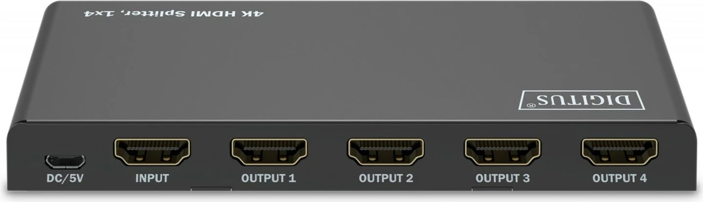 Shpërndarës HDMI Digitus DS-55337, 1x4, 4K/60Hz, HDR, i zi