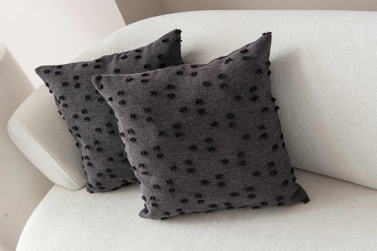 Set mbulesash jastëku (2 copë), Evila Originals, Tuffet, e zezë v8