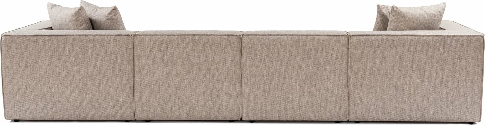 Këndare Sora, ngjyrë bezhë rëre, me pouffe, Atelier del Sofa