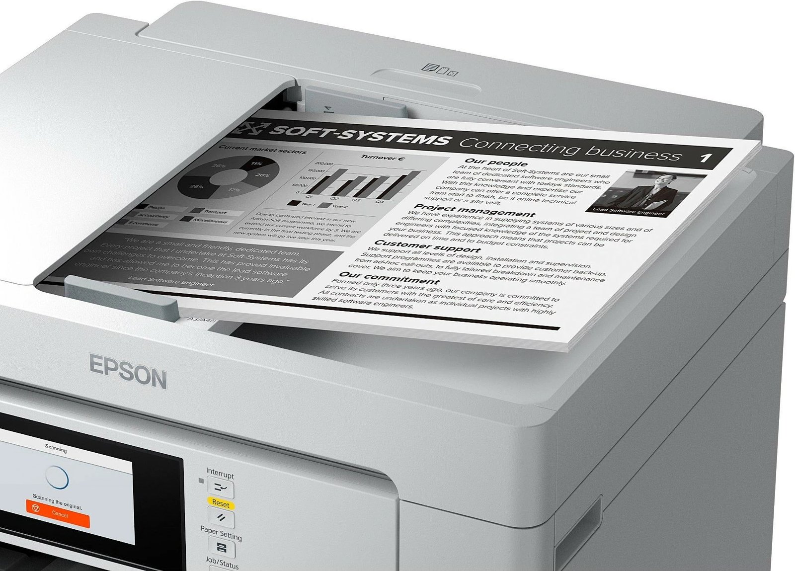 Printer multifunksional Epson EcoTank Pro ET-M16685, mono inkjet, A3, 550 fletë, Wi-Fi