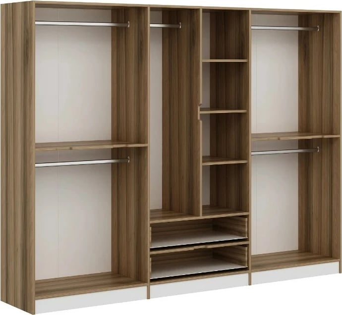 Dollap i madh për rroba, ngjyrë dore, Hanah Home Elina, 277x208x52 cm