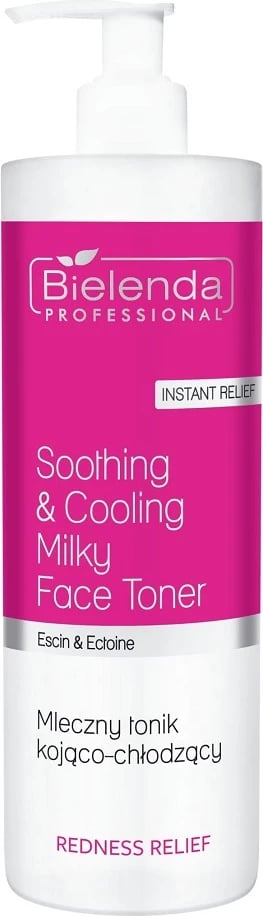 Tonik për fytyrë për femra Bielenda Professional Redness Relief Milky Toner Soothing-Cooling 500ml Tonik për fytyrë për femra Bielenda Professional Redness Relief Milky Toner Soothing-Cooling 500ml