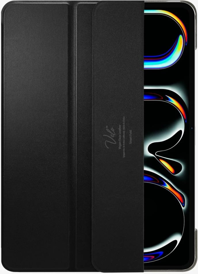 Mbështjellës tablet, Spigen Smart Fold për iPad Pro 13" (2024) A2925/A2926/A3007, kapak tri-fish me sleep/wake, i zi
