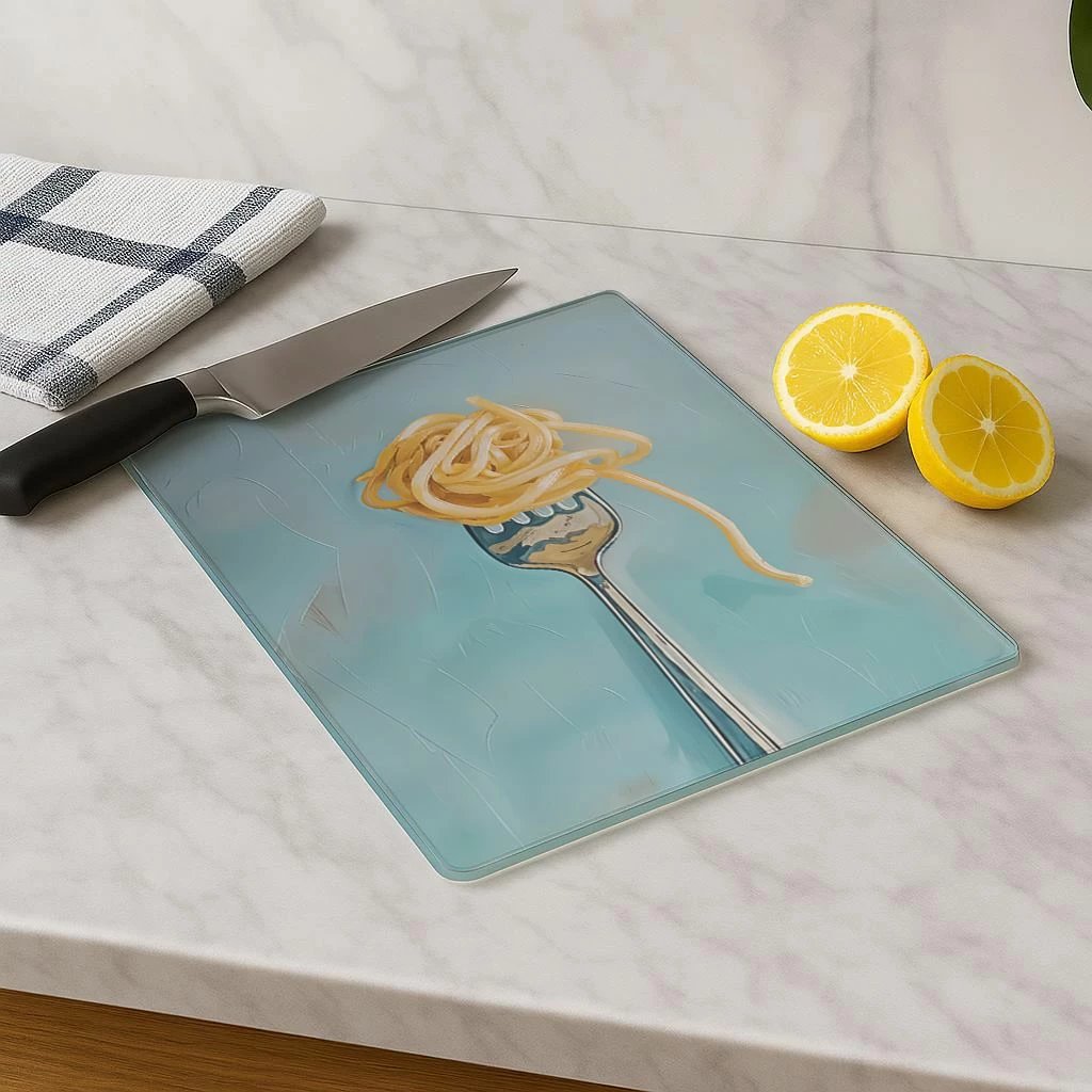 Dërrasë prerëse prej xhami të temperuar, Hermia, Kes-00023, 30x40cm