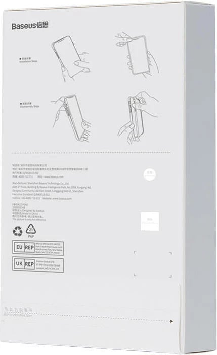 Mbështjellës dhe xham i temperuar Baseus Corning për iPhone 13 Pro, transparent, set