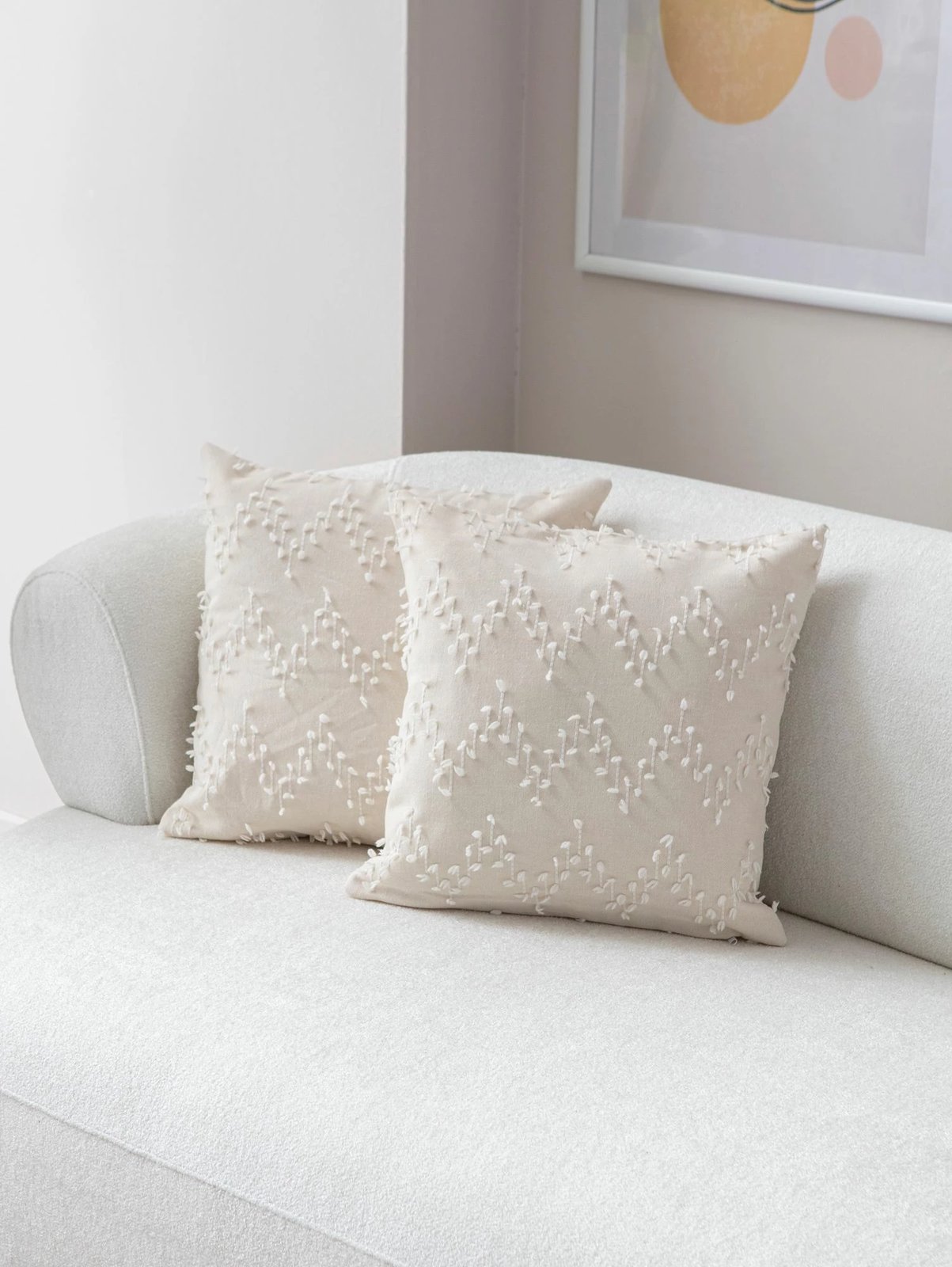 Set mbulesash për jastëkë (2 copë), krem, Evila Originals, Tuffet v4