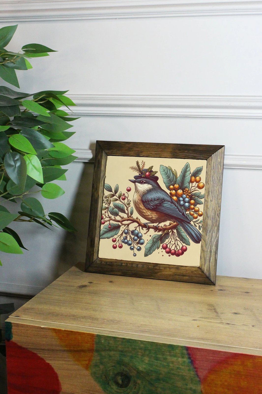 Pikturë dekorative me kornizë, Wallity, Ersytastablo23 - 16, shumëngjyrëshe, 15.5x15.5cm