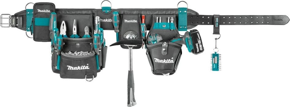 Brez për vegla pune Makita E-15235 me rrip të rregullueshëm, 2 xhepa, i zi
