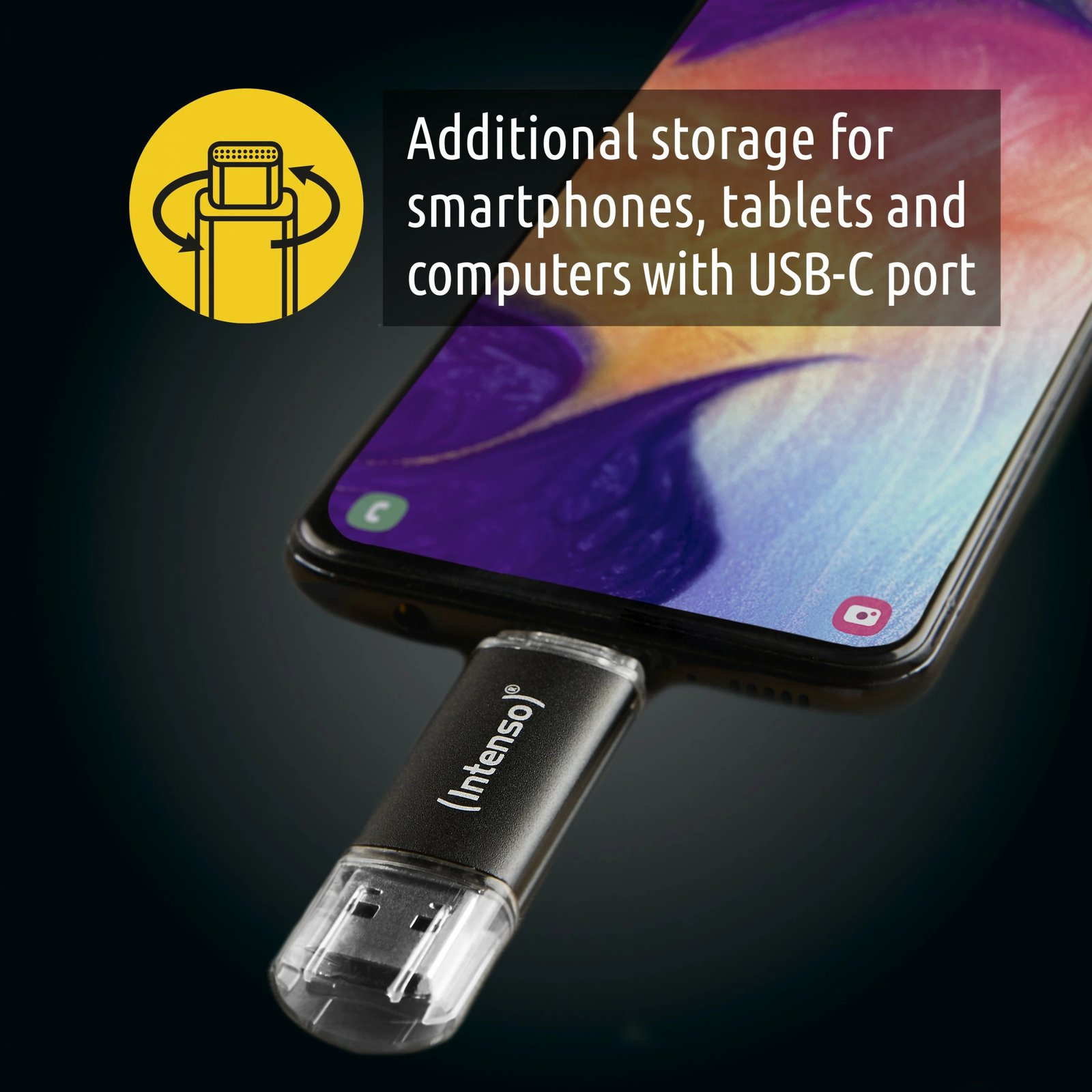 USB Intenso 3539490, 64 GB, USB Type-A / USB Type-C, Anthracite