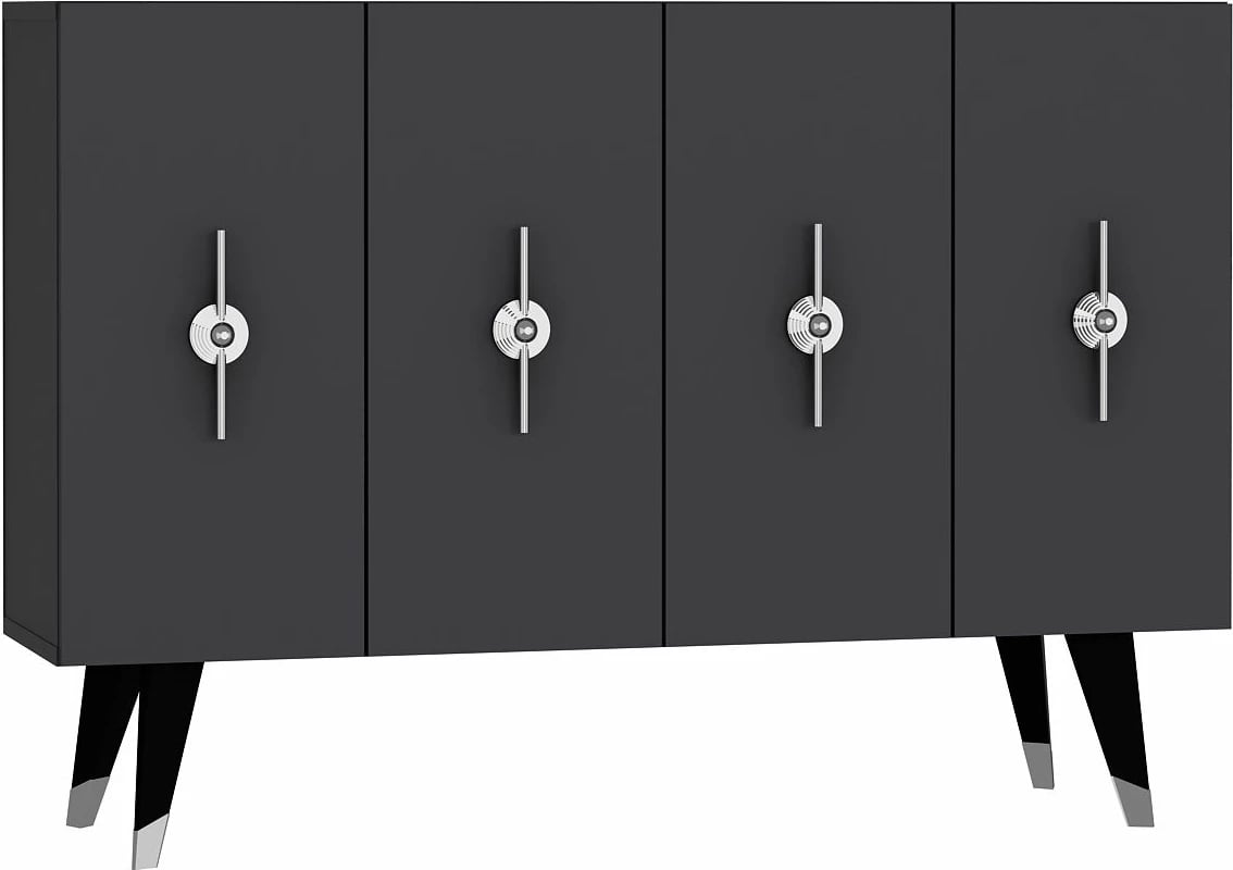 Konsol Skye Decor, ngjyrë argjendi dhe antracit, Quart Ramada