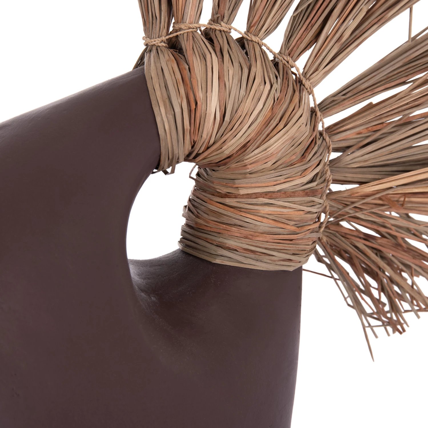 Vazo dekorative tavoline ALICA2, terrakotë, ngjyrë çokollate, bar i thatë, 44x18x50cm Vazo dekorative tavoline ALICA2, terrakotë, ngjyrë çokollate, bar i thatë, 44x18x50cm