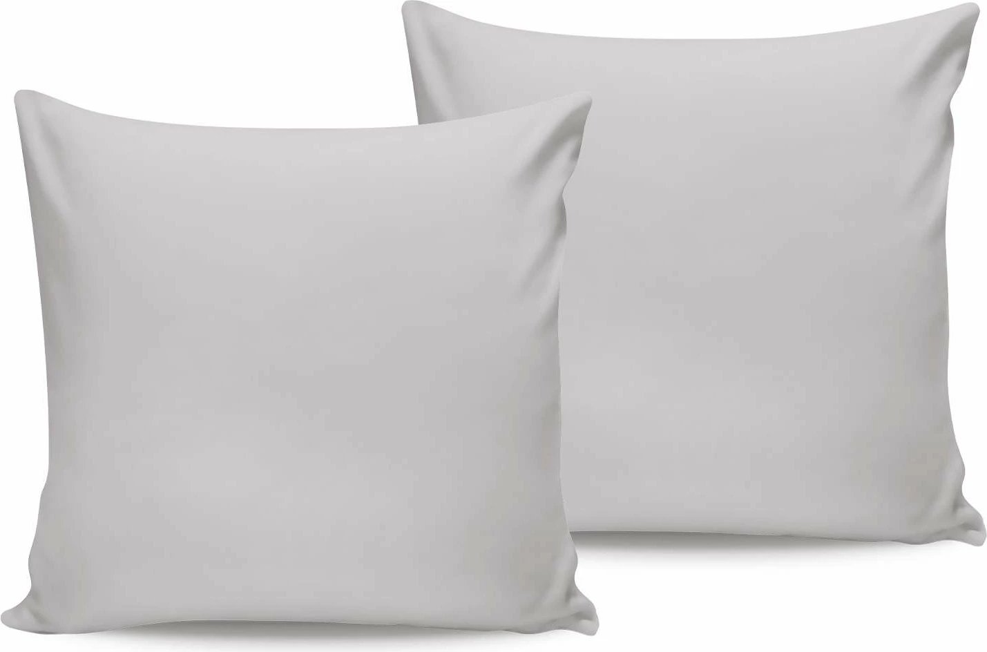 Set këllëfësh jastëku sateni (2 copë), ngjyrë gri e lehtë, L'essentiel