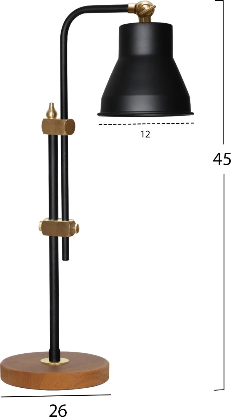 Llambë tavoline dekorative, ngjyrë e zezë, FH7587.01
