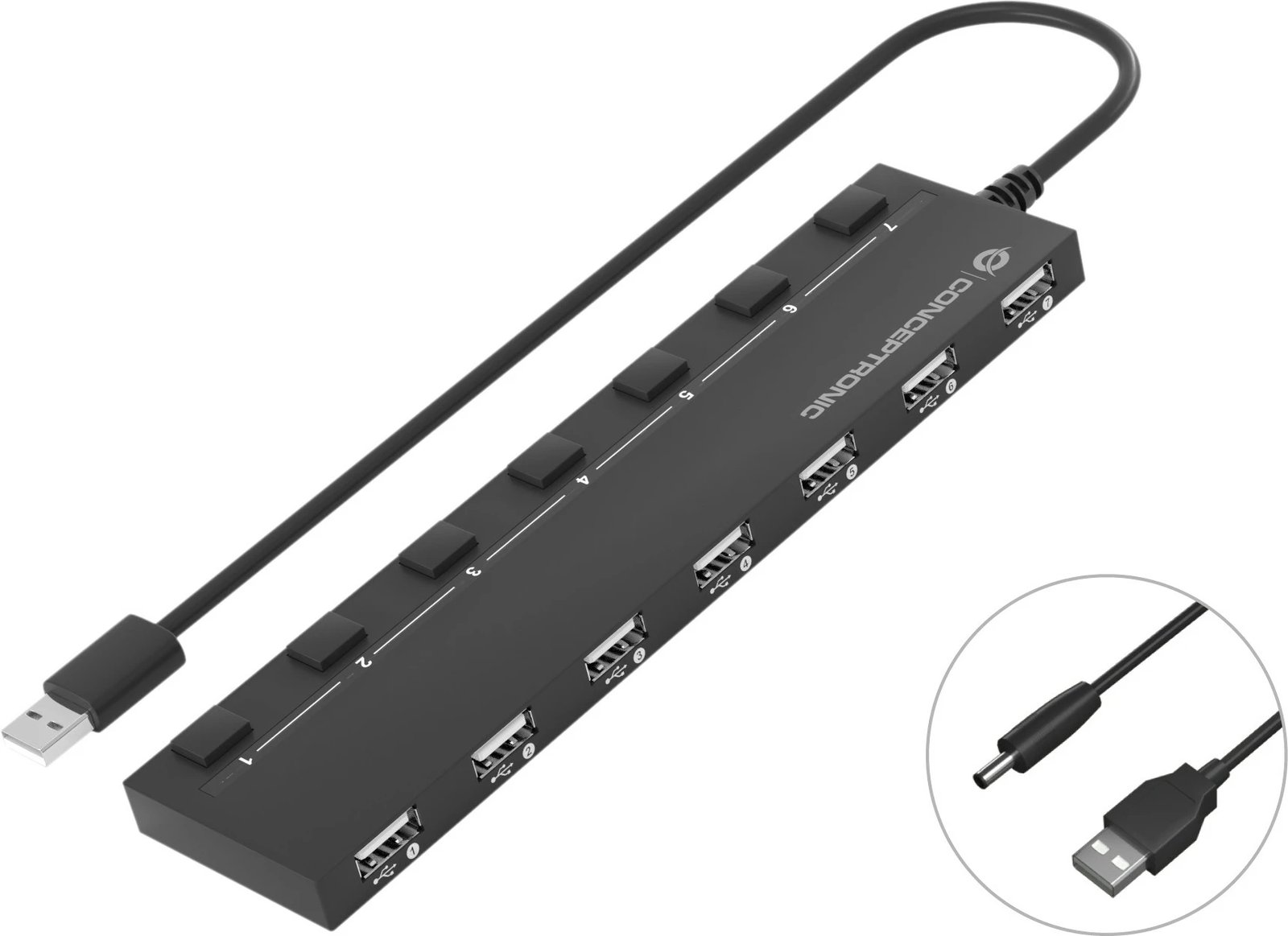 USB hub Conceptronic 7 porta USB 2.0, i zi