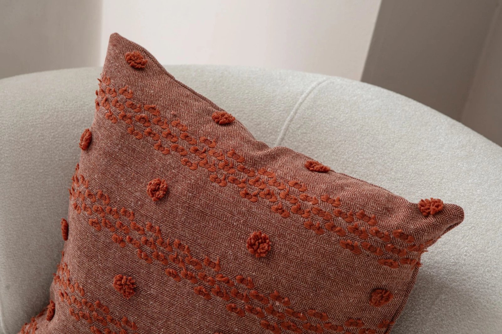 Jastëkëmbulesë dekorative, ngjyrë e kuqe kafe, Evila Originals, 43x43cm