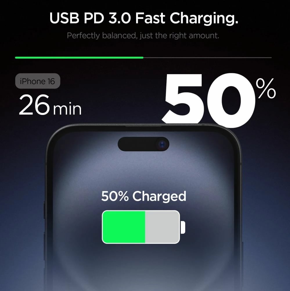 Karikues muri Spigen Essential EE201EU, USB-C, 20W, i zi