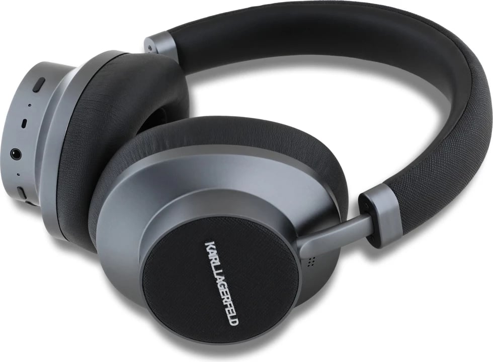 Kufje wireless Karl Lagerfeld Saffiano Elongated me ANC, Bluetooth, të zeza