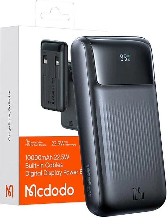 Powerbank Mcdodo MC-0241, 10000mAh, 22.5W, e zezë