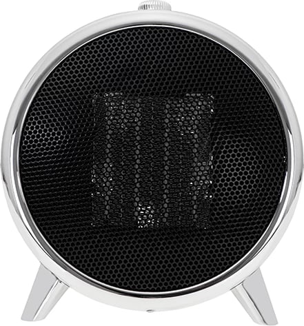 Ngrohës qeramik me ventilator, Adler, AD 7742, 1500W (2 nivele) me termostat, zi & argjendtë