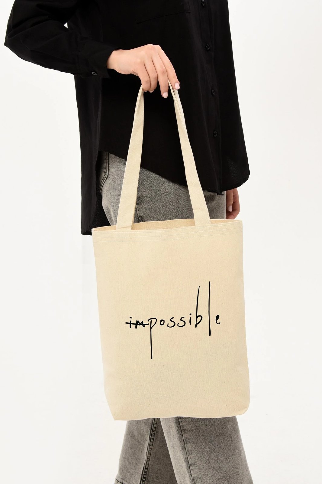 Çantë tote Zoozie Bags, krem, 35x40x8cm