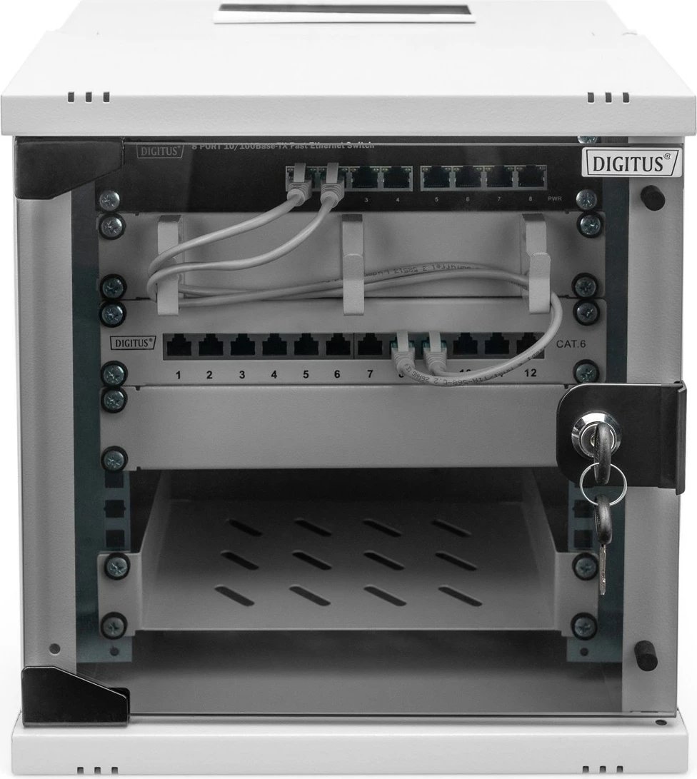 Kasë muri Digitus SOHO PRO 6U 10" gri