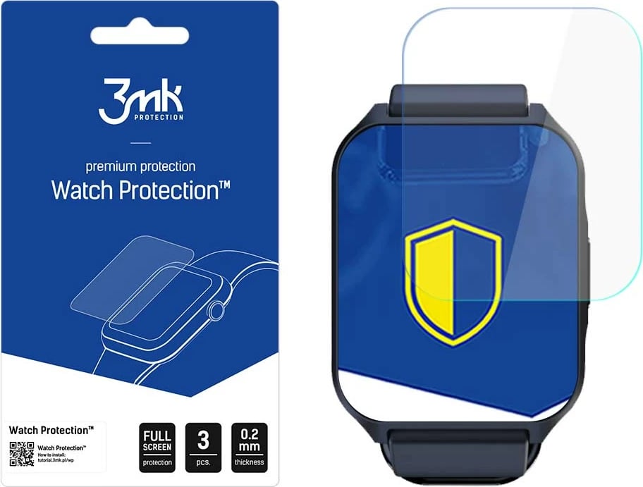 Folje mbrojtëse për smartwatch 3mk Protection Watch Protection ARC+, për Motorola Moto Watch 70, set prej 3 copë