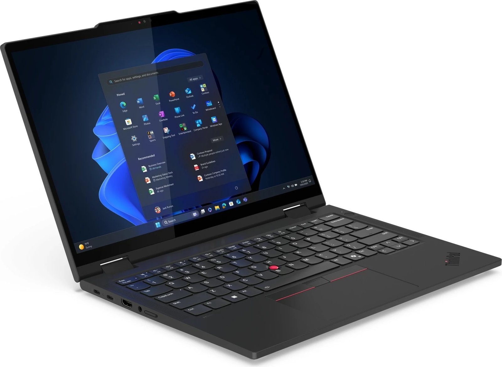 Laptop Lenovo ThinkPad T14s 2-in-1 G1 CU7 255U, 32GB RAM, 1TB SSD, Windows 11 Pro, e zezë