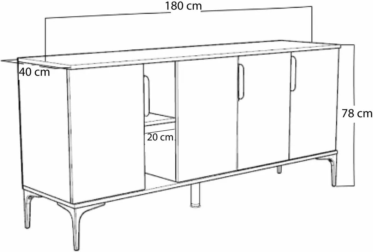 Konsol Skye Decor, ngjyrë lisi, Tarz
