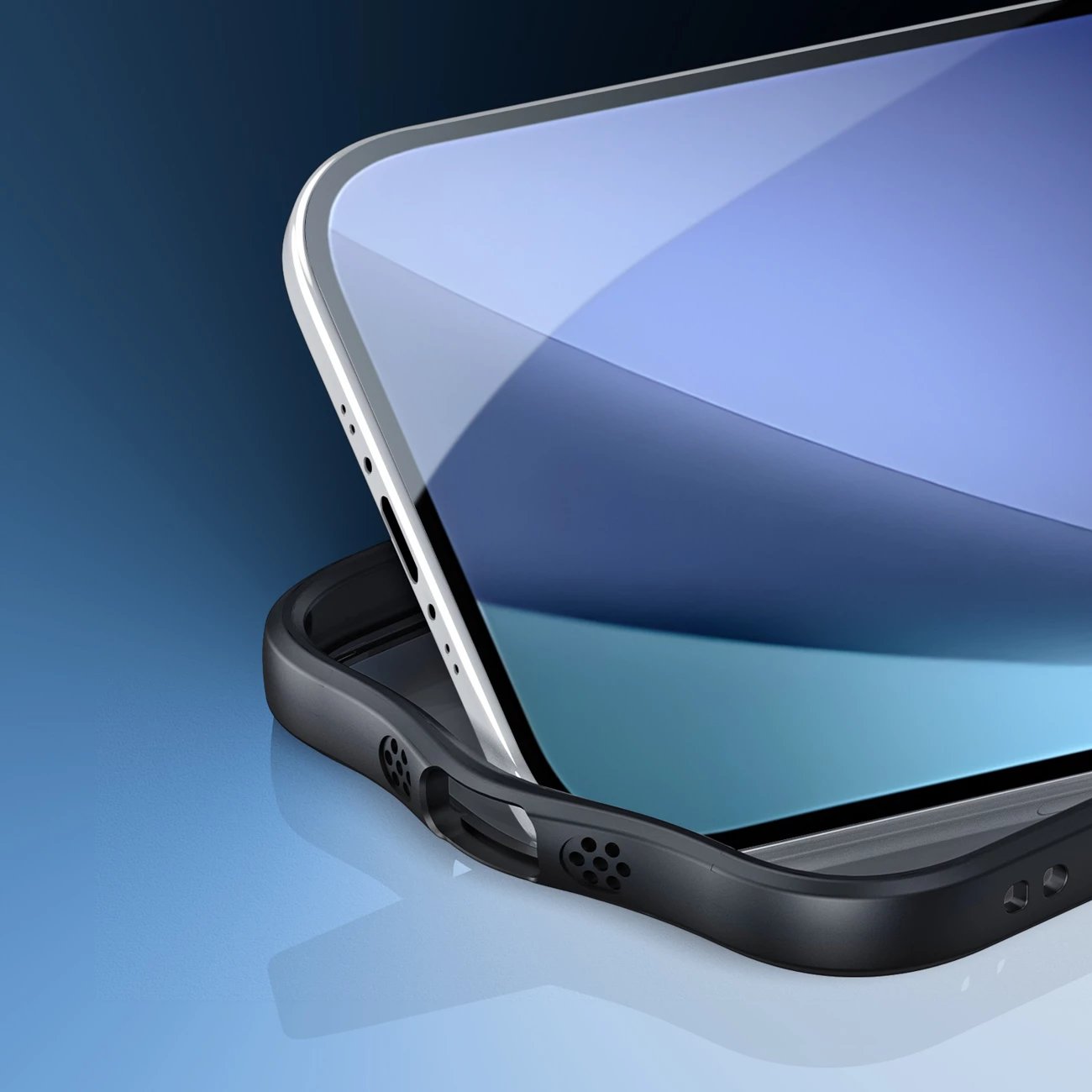 Mbështjellës Dux Ducis Aimo Mag për iPhone 17 Air, me unazë magnetike dhe stand, i zi